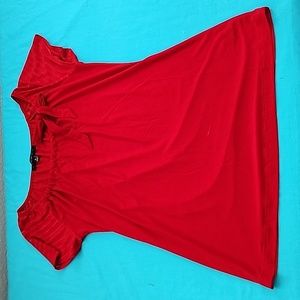 Atelier 29 Red Short Sleeve Blouse, Size Medium